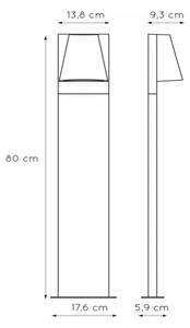 Lampă de exterior Lucide 29898/80/29 LIAM 1xGU10/35W/230V IP44 80 cm antracit