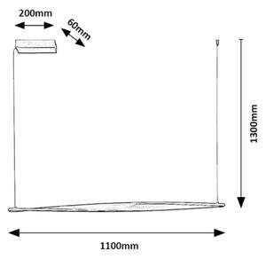 Lustră LED pe cablu Rabalux 72234 ELVIO LED/28W/230V
