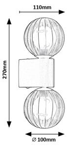 Aplică Rabalux 75022 COLZAR 2xG9/3,5W/230V IP44 negru