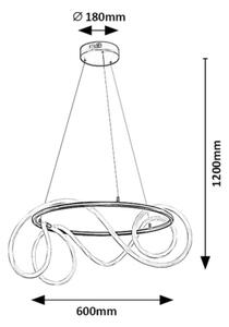 Lustră LED pe cablu Rabalux 72191 RAVEN LED/54W/230V
