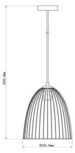 Lustră pe cablu Lucide 74417/01/44 MACARONS 1xE27/40W/230V d. 24,5 cm galben