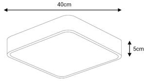 Plafonieră LED FELIZ LED/40W/230V 4000K 40x40 cm negru