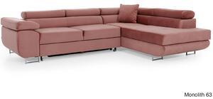 Colțar lemn masiv Extensibil Amina 275x202cm Ladă Depozitare Personalizabil - Monolith 63