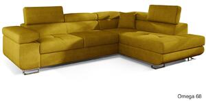 Colțar lemn masiv Extensibil Amina 275x202cm Ladă Depozitare Personalizabil - Omega 68
