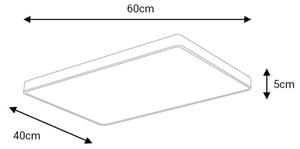 Plafonieră LED FELIZ LED/50W/230V 4000K 40x60 cm negru