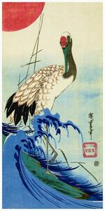 Reproducere The Wave, The Crane & The Rising Sun - Utagawa Hiroshige