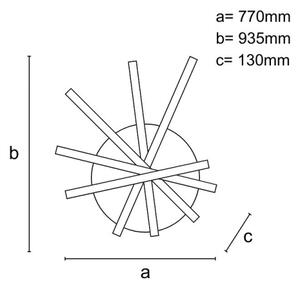 Lustră LED dimabilă aplicată LED/120W/230V 3000-6500K + telecomandă