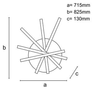 Lustră LED dimabilă aplicată LED/75W/230V 3000-6500K + telecomandă