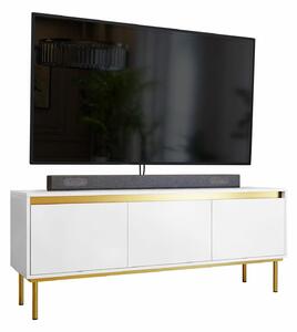Comodă TV Comfivo Betula, Auriu, Alb, PAL laminat, 60x150x40cm, 30 kg