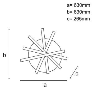 Lustră LED dimabilă aplicată LED/75W/230V 3000-6500K + telecomandă