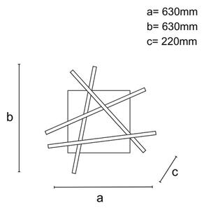 Lustră LED dimabilă aplicată LED/60W/230V 3000-6500K + telecomandă