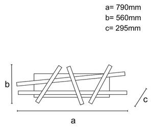 Lustră LED dimabilă aplicată LED/60W/230V 3000-6500K + telecomandă