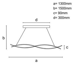 Lustră LED dimabilă aplicată LED/80W/230V 3000-6500K + telecomandă