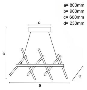 Lustră LED dimabilă aplicată LED/90W/230V 3000-6500K + telecomandă