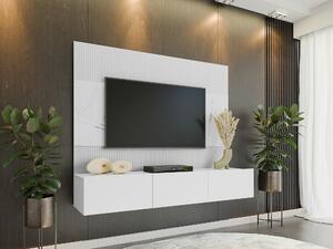 Set de living Comfivo Salix, Alb, Marmură albă, PAL laminat, 150x180x38cm, 51.5 kg