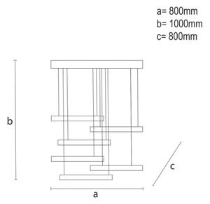 Lustră LED dimabilă aplicată LED/100W/230V 3000-6500K + telecomandă