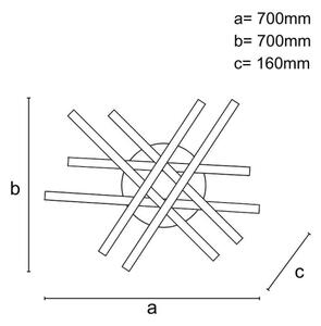 Lustră LED dimabilă aplicată LED/90W/230V 3000-6500K + telecomandă