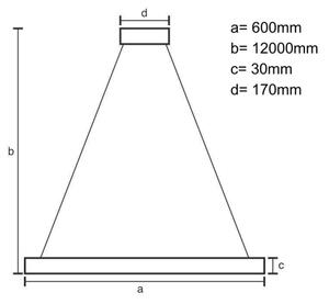 Lustră LED dimabilă aplicată LED/75W/230V 3000-6500K + telecomandă