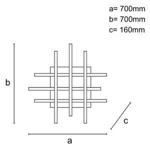 Lustră LED dimabilă aplicată LED/90W/230V 3000-6500K + telecomandă