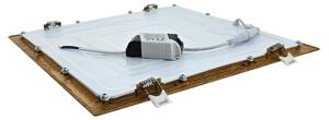 Corp de iluminat LED încastrat SQUARE LED/24W/230V 4200K 29,2x29,2 cm maro
