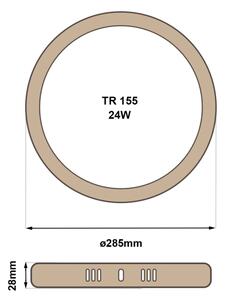 Plafonieră LED RING LED/24W/230V 4200K 28,5 cm maro