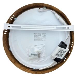 Plafonieră LED RING LED/18W/230V 4200K 21 cm maro