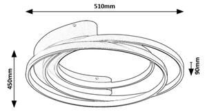 Rabalux 71288 - Plafonieră LED HOLIZE/50W/230V