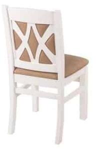 Scaun lemn masiv Brianne Configurabil, 46,5 × 43 × 88,5 cm - Alb