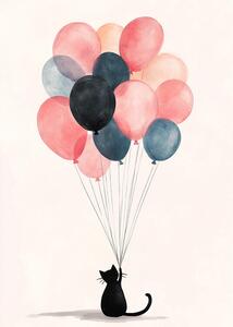 Ilustrație The Cat and the Balloons, Andreas Magnusson