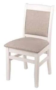 Scaun lemn masiv Brianne Configurabil, 46,5 × 43 × 88,5 cm - Alb