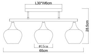 Lustră aplicată Globo 15548-3D1 MAXY 3xE27/40W/230V