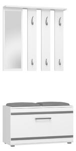 Set mobilier hol Oasis 1 (alb) (cu oglindă). 1132531