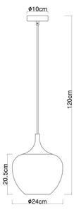 Lustră pe cablu Globo 15548HG MAXY 1xE27/40W/230V