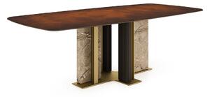 Masă lemn masiv dining Domo Personalizabilă, 240 × 110 × 75 cm