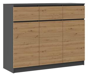 Comodă Musecalo 9 (antracit + stejar artisan). 1132850