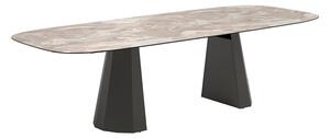 Masă lemn masiv de dining Sable extensibilă 190 × 103 cm