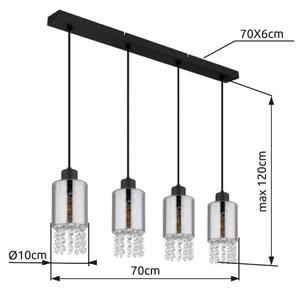 Lustră pe cablu Globo 15799-4H BACKEY 4xE27/40W/230V