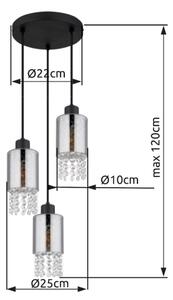 Lustră pe cablu Globo 15799-3H BACKEY 3xE27/40W/230V
