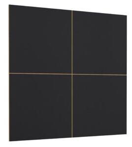 Panou lemn masiv decorativ TV Livento, 146 × 146 × 2 cm