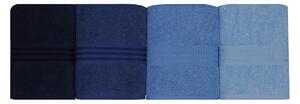 Set 4 prosoape haaus Rainbow, Albastru, 100% bumbac, 50 x 90 cm