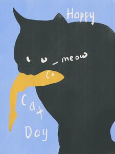 Ilustrare Happy Cat, Little Dean, (30 x 40 cm)