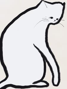 Ilustrare White cat, Little Dean, (30 x 40 cm)