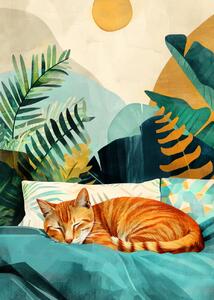 Ilustrație Cats life 13, Justyna Jaszke, (30 x 40 cm)