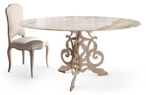 Masă lemn masiv ERMITAGE – Design sculptural din fier forjat si blat elegant