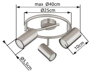 Spot Globo 57914-3N ALLVI 3xGU10/25W/230V