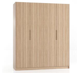 Dulap lemn masiv Brooklyn 4 usi, 184 × 61 × 220 cm