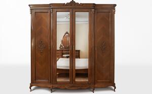 Dulap lemn masiv 4 usi Isabel, 235 × 68 × 237 cm