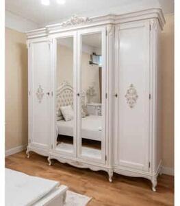 Dulap lemn masiv 4 usi Isabel, 235 × 68 × 237 cm