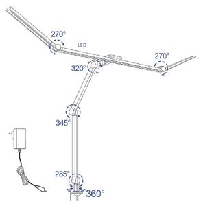 Lampă LED flexibilă birou, dimabilă, 36W, 230V, 3000-6500K, CRI 92, negru
