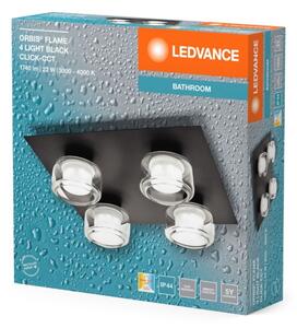 Plafonieră LED pentru baie Ledvance ORBIS FLAME 4xLED/5,5W/230V IP44 negru
